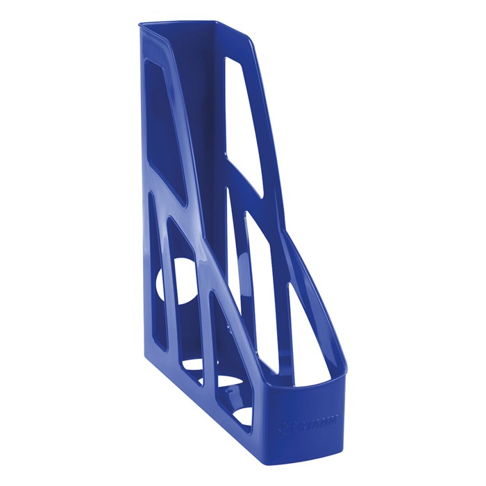 Лoтoк для бумаг вертикальный СТАММ "Лидер", ширина 75мм, Синий I351524