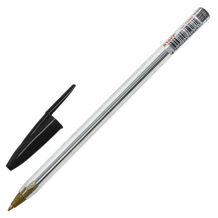 Ручка шариковая STAFF "Basic Budget BP-04", линия письма 0,5 мм, с штрихкодом 143868 - фото 98218