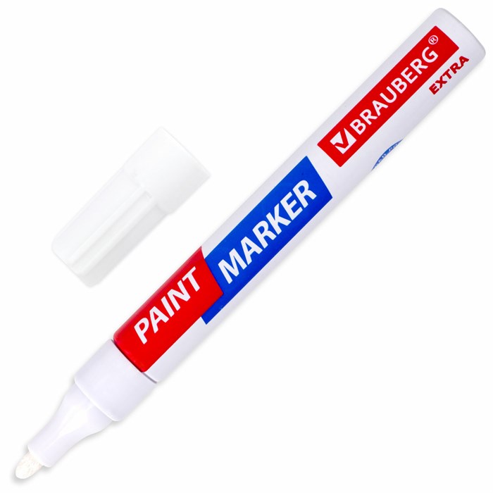 Маркер-краска лаковый EXTRA (paint marker) 4 мм, УСИЛЕННАЯ НИТРО-ОСНОВА, BRAUBERG 151978 - фото 99126