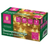 {{photo.Alt || photo.Description || 'Электрогирлянда-нить комнатная "Шарики" 10 м, 80 LED, теплый белый свет, 220 V, контроллер, ЗОЛОТАЯ СКАЗКА, 591349'}}