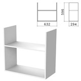 Полка навесная настенная Бюджет, 632х294х596 мм, белый 641914