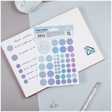 Наклейки бумажные MESHU "Beauty planner blue", 12*18см, 47 наклеек, европодвес O328509