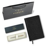 {{productViewItem.photos[photoViewList.activeNavIndex].Alt || productViewItem.photos[photoViewList.activeNavIndex].Description || 'Ручка шариковая PARKER &quot;Jotter Core Stainless Steel GT&quot;, ежедневник А5 черный, пакет, 880886'}}