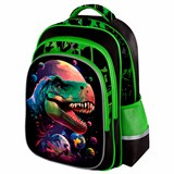 Рюкзак BRAUBERG KIDS FLOSSY, 2 отделения, 3 кармана, "Galaxy Dino", 3D-панель, 40х28х18 см, 273182 273182