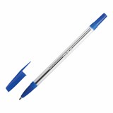 Ручка шариковая STAFF BP-03, СИНЯЯ, корпус прозрачный, узел 1 мм, линия письма 0,5 мм, 143742 143742