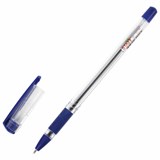 Ручка шариковая масляная с грипом STAFF Basic OBP-11, СИНЯЯ, узел 1 мм, линия письма 0,5 мм, 143744 143744
