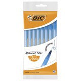 Ручки шариковые BIC Round Stic, НАБОР 8 шт., СИНИЕ, узел 1 мм, линия письма 0,32 мм, пакет, 928497 143976
