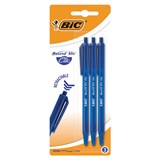 Ручки шариковые автоматические BIC "Round Stic Clic", НАБОР 3 шт., СИНИЕ, линия письма 0,32 мм, блистер, 926374 143981