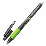 Ручка стираемая гелевая с грипом BIC "Gelocity Illusion", ЧЕРНАЯ, корпус черный, линия 0,3 мм, 516523 144419