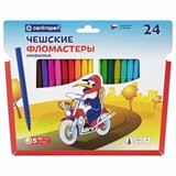 Фломастеры 24 ЦВЕТА CENTROPEN "Пингвины", смываемые, вентилируемый колпачок, 7790/24ET, 7 7790 2486 150058
