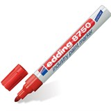 Маркер-краска лаковый (paint marker) EDDING 8750, КРАСНЫЙ, 2-4 мм, круглый наконечник, алюминиевый корпус, E-8750/2 150597