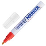 Маркер-краска лаковый (paint marker) MUNHWA, 4 мм, КРАСНЫЙ, нитро-основа, алюминиевый корпус, PM-03 151475