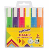 Набор текстовыделителей ЮНЛАНДИЯ 6 шт., АССОРТИ, COLORSTAR, линия 1-4 мм, 151709 151709