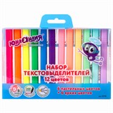 Набор текстовыделителей ЮНЛАНДИЯ 12 шт., АССОРТИ, "COLORSTAR", линия 1-4 мм, 151718 151718