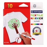 Маркеры для ткани 10 ЦВЕТОВ CENTROPEN "Textile Marker", круглый наконечник, 1,8 мм, 2739/10, 5 2739 1001 152009