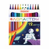Фломастеры ПИФАГОР "Космическая одиссея", 12 цветов, вентилируемый колпачок, 152444 152444