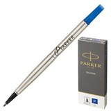 Стержень для ручки-роллера PARKER "Quink RB", металлический 116 мм, узел 0,5 мм, синий, 1950279 170316