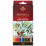 Карандаши цветные акварельные художественные KOH-I-NOOR "Mondeluz", 12 цветов, 3,8 мм, заточенные, европодвес, 3716/12, 3716012001KSRU 180328