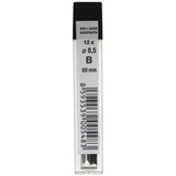 Грифели запасные 0,5 мм, B, KOH-I-NOOR, КОМПЛЕКТ 12 шт., 4152/B, 415200B005PKRU 180999