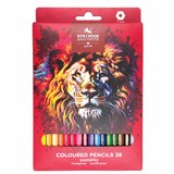 Карандаши цветные KOH-I-NOOR "RED LION" 36 цветов, шестигранные, 2,8 мм, натуральное дерево, 3555/36, 3555036063KS 182083