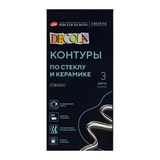 Контуры для работ по стеклу и керамике «Декола», НАБОР 3 цвета, туба по 18 мл, 5341375 190392