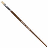 Кисть художественная профессиональная BRAUBERG ART CLASSIC, щетина, плоская, № 10, длинная ручка, 200717 200717