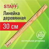 Линейка деревянная 30 см, STAFF, канадская сосна, 210800 210800