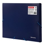 Папка-короб на резинках BRAUBERG, 30 мм, синяя, 0,7 мм, 224161 224161