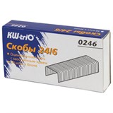 Скобы для степлера №24/6, 1000 штук, KW-trio, до 30 листов, 0246, -0246 225133