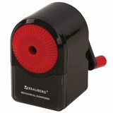 Точилка механическая BRAUBERG ULTRA, для чернографитных и цветных карандашей, крепление к столу, корпус черный с красным, 228626 228626