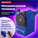 Точилка механическая BRAUBERG "JET", металлический механизм, корпус синий, 229570 229570