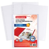 Папки-файлы перфорированные А4 BRAUBERG EXTRA 1100, КОМПЛЕКТ 50 шт., матовые, ПЛОТНЫЕ, 110 мкм, 229673 229673