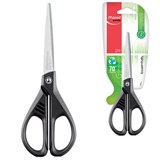 Ножницы MAPED Essentials Green, 170 мм, черные, картонная упаковка с европодвесом 232004