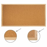 Доска пробковая для объявлений 100x200 см, коричневая рамка из МДФ, 2х3 OFFICE, (Польша), TC1020 236534