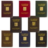 Обложка для паспорта, металлический шильд с гербом, ПВХ, ассорти, STAFF, 237579 237579