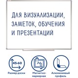 Доска магнитно-маркерная 45х60 см, алюминиевая рамка, Польша, STAFF Profit, 237720 237720