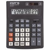 Калькулятор настольный STAFF PLUS STF-333 (200x154 мм), 14 разрядов, двойное питание, 250416 250416