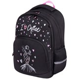 Рюкзак BRAUBERG SOFT, 2 отделения, 3 кармана, "I love coffee", СВЕТЯЩИЙСЯ, 40х31х15 см, 270611 270611