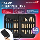 Набор инструментов для лепки и моделирования, 14 шт. в пенале, BRAUBERG ART CLASSIC, 271156 271156