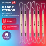 Стеки-петли для моделирования из дерева и металла, НАБОР 6 шт., BRAUBERG ART, 271168 271168
