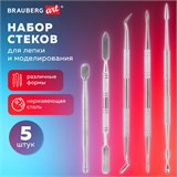 Стеки для лепки и моделирования металлические НАБОР 5 шт., BRAUBERG ART CLASSIC, 271172 271172