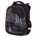 Ранец BRAUBERG PREMIUM, 2 отделения, с брелком, "City car", LED ЛАМПОЧКИ, 38х29х16 см, 271356 271356