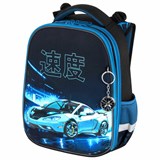 Ранец BRAUBERG PREMIUM, 2 отделения, с брелоком, "Night race", 3D-панель, 38х29х16 см, 272014 272014