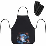 Накидка фартук с нарукавниками для труда ПИФАГОР, 1 карман, 46х54 см, "Angry shark", 272460 272460
