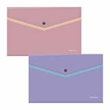Папка-конверт с кнопкой ERICH KRAUSE "Soft Manga", А4, до 120 л., с карманом, ассорти, 0,18 мм, 61151 272929