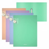 Папка на 2 кольцах ERICH KRAUSE "Matt Pastel Bloom", 24 мм, до 150 л., ассорти, 0,6 мм, 61184 272937