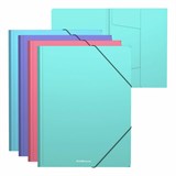Папка на резинках ERICH KRAUSE "Diagonal Pastel", до 300 листов, ассорти, 600 мкм, 50400 272939