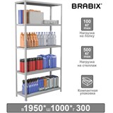 Стеллаж металлический BRABIX MS KD-195/30-5, 1950х1000х300 мм, 5 полок, сборная стойка, 291118 291118