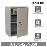Шкаф металлический для документов BRABIX KBS-011Т, 613х420х350 мм, 15 кг, трейзер, сварной, 291152 291152