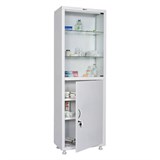 Шкаф медицинский 1-створчатый HILFE "МД 1 1760/SG" 1850х600х400 мм, стекло, белый, S26199204509 291321